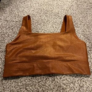 Calia NWOT Burnt Orange Sparkle Bra M